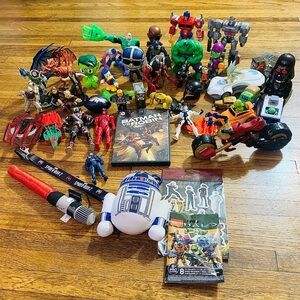 Batman vs Robin DVD + 5lb Assorted Action Figure Set